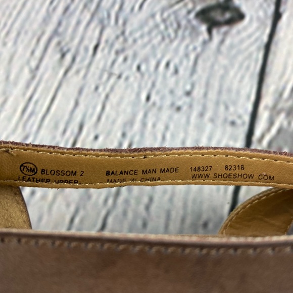 DREXLITE LEATHER CLASSIC Brown Red Green Leather Sandal Flats - Picture 13 of 17